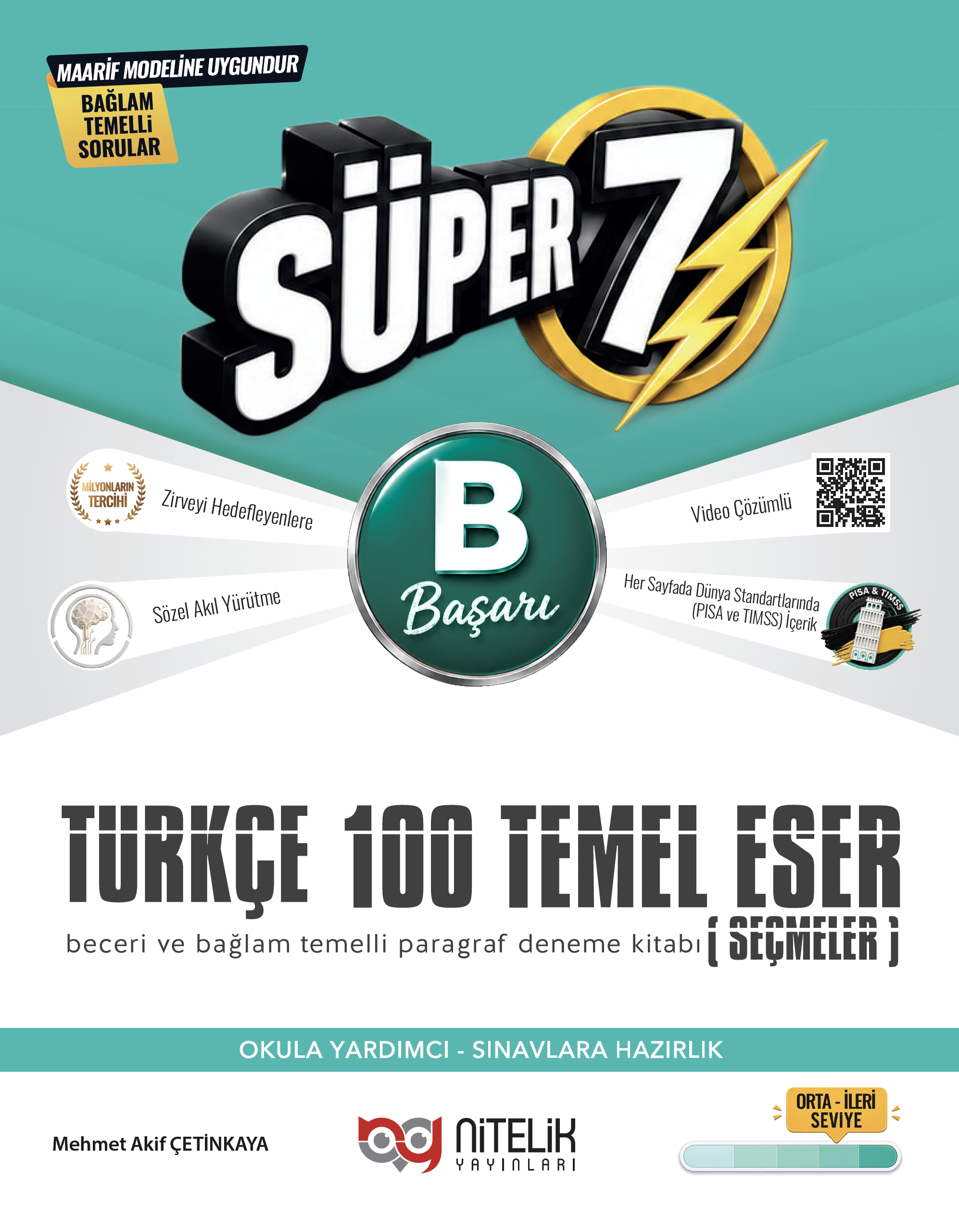 7. Sınıf Süper 100 Temel Eser Soru Kitabı kapak görseli